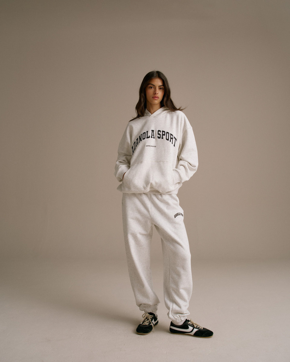 Cuffed Sweatpants - Light Grey Melange