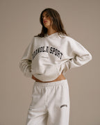 Oversized Hoodie - Light Grey Melange