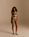 Branded Ribbed Boxer - Olive Green